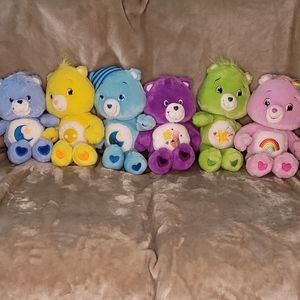 Care Bears Lot of 6 10" plush bears